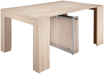 Masa extensibila Flat CUBISTO 5 in 1 capacitate maxima 12 persoane pana 2520 mm PAL stejar 