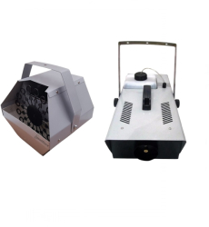 Pachet masina de baloane si masina de fum profesionala IdeallStore® otel inoxidabil 1 litru argintie telecomanda inclusa 