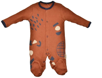 Salopeta cu maneca lunga pentru baieti Mini Junior SALMJ-1 Maro 