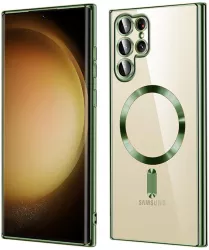 Husa pentru Samsung Galaxy S22 Ultra 5G - Techsuit Luxury Crystal MagSafe - Deep Green 