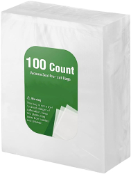 Set 100x Pungi Vidat Alimente MRG M1119 25x17 cm Universale Reutilizabile fara BPA Transparente Compatibile cu Toate Aparatele de Vidat 