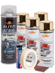 Kit complet reparatie si vopsire jante culoare Auriu Metalic V4 
