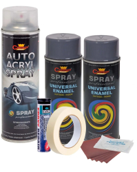 Kit complet reparatie si vopsire jante culoare Gri Inchis V2 