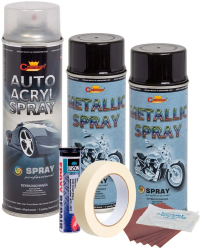 Kit complet reparatie si vopsire jante culoare Negru Metalizat V2 