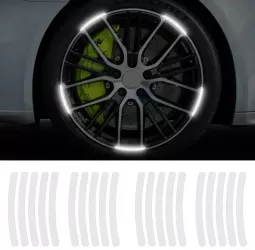 Set 20 bucati Elemente Reflectorizante Wheel Arch pentru autoturisme biciclete motociclete atv-uri scutere culoare Argintiu 
