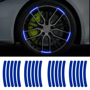Set 20 bucati Elemente Reflectorizante Wheel Arch pentru autoturisme biciclete motociclete atv-uri scutere culoare Albastra 