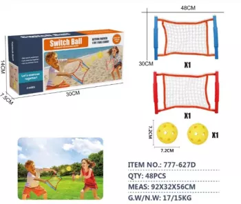 Joc Spikeball Flippy Joc in 2 pentru Plaja Parcuri Interior 2 Plase 2 Mingi Multicolor 