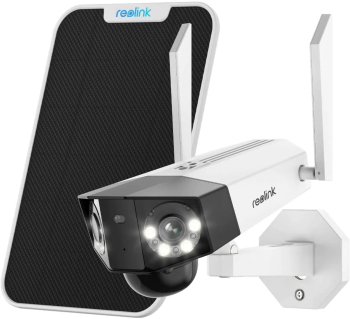 Camera de supraveghere Reolink DUO 4G cu panou solar - LTE si baterie reincarcabila lentile duble detectare Persoana/Vehicul vedere noctu 