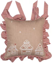 Fata perna scaun Craciun bumbac multicolor Turta Dulce 40x40 cm