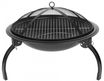 Gratar gradina grill rotund metal 54x25 cm Homefire BBQ 