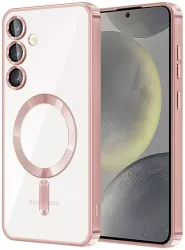 Husa pentru Samsung Galaxy S23 FE - Techsuit Luxury Crystal MagSafe - Pink 