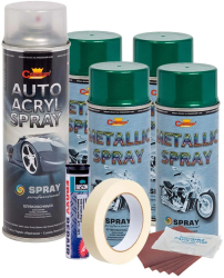 Kit complet reparatie si vopsire jante culoare Verde Metalizat V4 