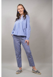 PANTALONI CARROT DENIM CU PENSE RIMINI M Denim Deschis