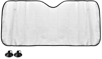 Parasolar parbriz argintiu din spuma EPE 145x70 cm 