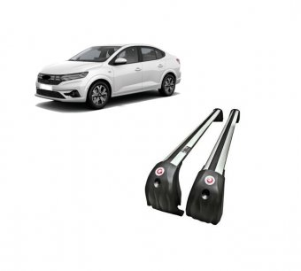Set bare portbagaj aluminiu transversale cu antifurt dedicate Dacia Logan 3 2021-2024 