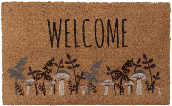 Covoras intrare casa fibre cocos multicolore Welcome 75x45x1 cm 