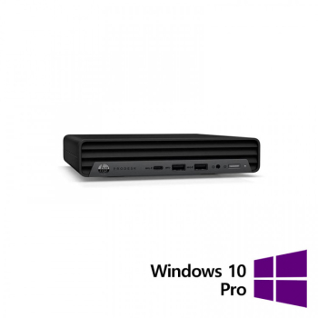 Calculator Refurbished HP ProDesk 400 G6 Mini Intel Core i5-10500T 2.30 - 3.80GHz 8GB DDR4 256GB SSD + Windows 10 Pro 