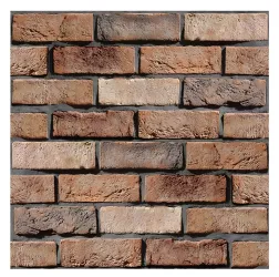 Set 10 x Placi Tapet Autocolant 3D cu Imitatie de Caramida de Exterior pentru Perete Bucatarie Sufragerie Usor de Curatat Rezistent la Ap 