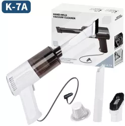 Aspirator Portabil Auto Flippy Tip Pistol K7A Pentru Casa si Masina Cablu Auto 36 x 17 cm Alb 