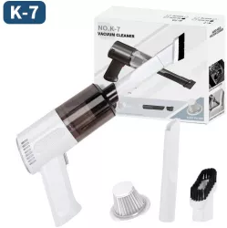 Aspirator Portabil Fara Fir Flippy Tip Pistol K7 Pentru Casa si Masina Incarcare USB Autonomie 30 Min 36 x 17 cm Alb 
