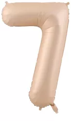 Balon din Folie Metalizata Flippy Figurina Cifra Model 7 Tema Aniversare 100 cm Ambalaj Individual Pai Inclus Umflare cu Aer sau Heli 