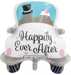 Balon din Folie Metalizata Flippy Figurina Masina Model Nunta Happily Ever After Tema Nunta 60 x 63 cm Ambalaj Individual Pai Inclus 