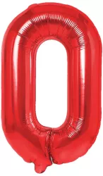 Balon Folie Metalizata Litera O Flippy 40 cm Umflati cu Heliu sau Aer Ambalaj Individual Pai inclus Rosu 