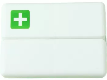 Cutie depozitare medicamente 7 compartimente sigilate individual pliabila portabila Flippy Alb/Verde 