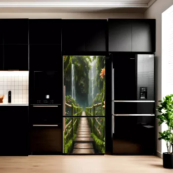 Folie imprimata color pentru decor Frigider dimensiune 200 x 90cm model AVX-FR24 