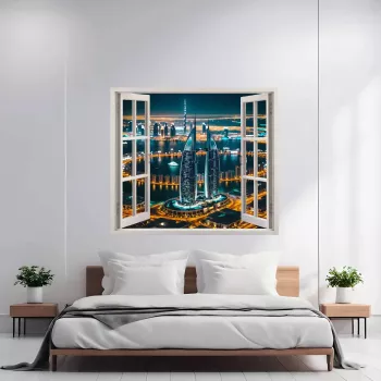 Folie imprimata color pentru decor perete locuinta dimensiune 125 x 110cm model VIEW TO HAVEN 04