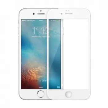 Folie Sticla Apple iPhone 8 Plus Full Face Alb 