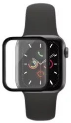 Folie Sticla pentru Apple Watch Series 2/3 38 mm adeziv pe margine Negru 
