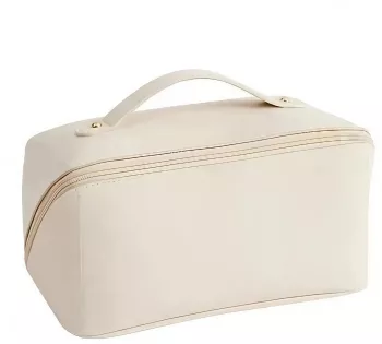 Geanta de Calatorie Flippy Pentru Cosmetice Portabila Impermeabila din Piele Ecologica Compartimente Multiple cu Fermoar 23 x 11.5 x 