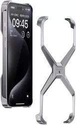 Husa Armor X Compatibila cu iPhone 15 Pro Flippy Aliaj de Aluminiu Antisoc Antizgarieturi Impermeabila Margini cu 2 Straturi Aderent 