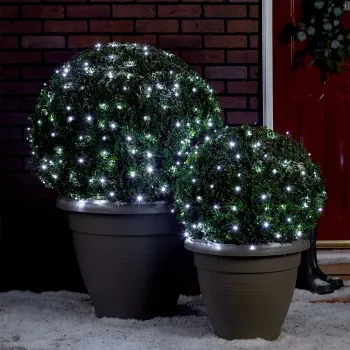 Instalatie de Craciun liniara Yoto 17 m din care 1 m cablu priza 220V 200 LED 8 jocuri de lumini controler fir negru alb rece 
