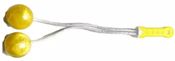 Jucarie interactiva cu bile Flippy Clackers ball antistres Galben 40 mm 