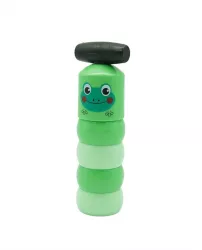 Jucarie Pentru Copii Flippy Broaca Indestructibila 6 Piese Demontabile +3 Ani Verde 