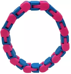 Jucarie Senzoriala Antistres Flippy Fidget Toys Puzzle de Imbinat Tip Sarpe 24 Piese +3 Ani Albastru/Roz 