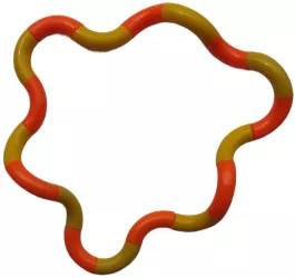 Jucarie Senzoriala Antistres Flippy Fidget Twist cu Miscari Infinite de Decompresie 2 Culori Galben/Portocaliu + 3 ani 