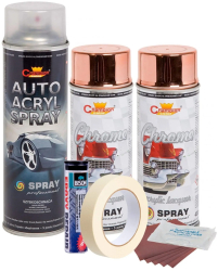 Kit complet reparatie si vopsire jante culoare Cupru Metalic V2 