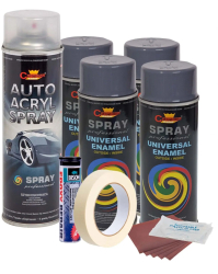 Kit complet reparatie si vopsire jante culoare Gri Inchis V4 
