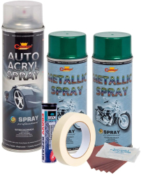 Kit complet reparatie si vopsire jante culoare Verde Metalizat V2 