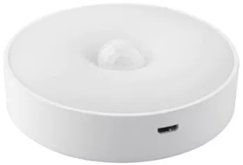 Lampa de Veghe LED Flippy cu Senzor de Miscare Doua Tipuri de Lumina Alb Rece Incarcare USB Intrerupator On/Off/Auto 0.6W 300mAh Des 