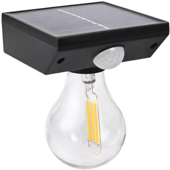 Lampa solara Flippy pentru exterior tip bec rezistenta la apa IP65 material ABS baterie 3.7V 1200 mah 9.5 x 11 cm autonomie 8 ore s 
