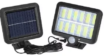 Lampa Solara LED 120 COB Flippy 12 Grile Senzor de Lumina si Miscare Lungime Cablu 5 m Lumina Alba 