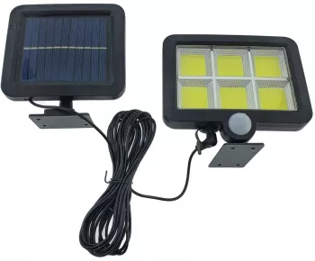 Lampa Solara LED 120 COB Flippy 6 Grile Senzor de Lumina si Miscare Lungime Cablu 4.8 m Lumina Alba 