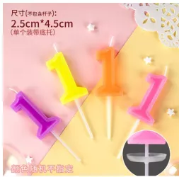 Lumanare Tort cifra 1 Flippy Culoare Random 