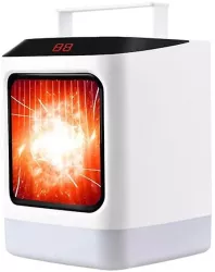 Mini incalzitor portabil Flippy cu telecomanda afisaj digital sincronizare inteligenta lumina de noapte colorata