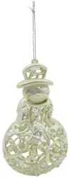 Ornament brad de Craciun Perlat in forma de Om de zapada 8 cm x 13 cm Plastic Flippy 