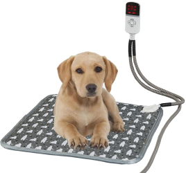 Patura electrica pentru animale de companie cu tub anti-muscatura perna pentru caini 45 x 45 cm 28 W 9 trepte de reglaj perna pentru pi 